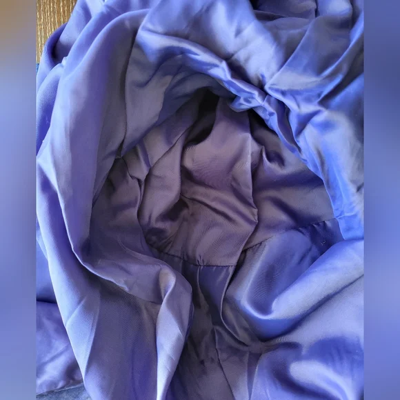 Vintage Royal Blue Suede Black Leather Patchwork Bomber Jacket Fox Run K… - Picture 12 of 16